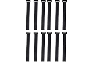 12pcs Yoga Mat Strap Slap Band Hook and Loop Ties Keeps Your Mat Tightly Rolled and Secure Black 25 * 400mm