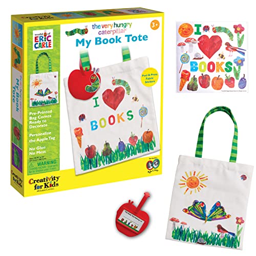 Creativity for Kids The Very Hungry Caterpillar: My Book Tote - Create a DIY Canvas Book Bag from The World of Eric Carle Books, Preschool Crafts for Toddlers (Ages 3+)
