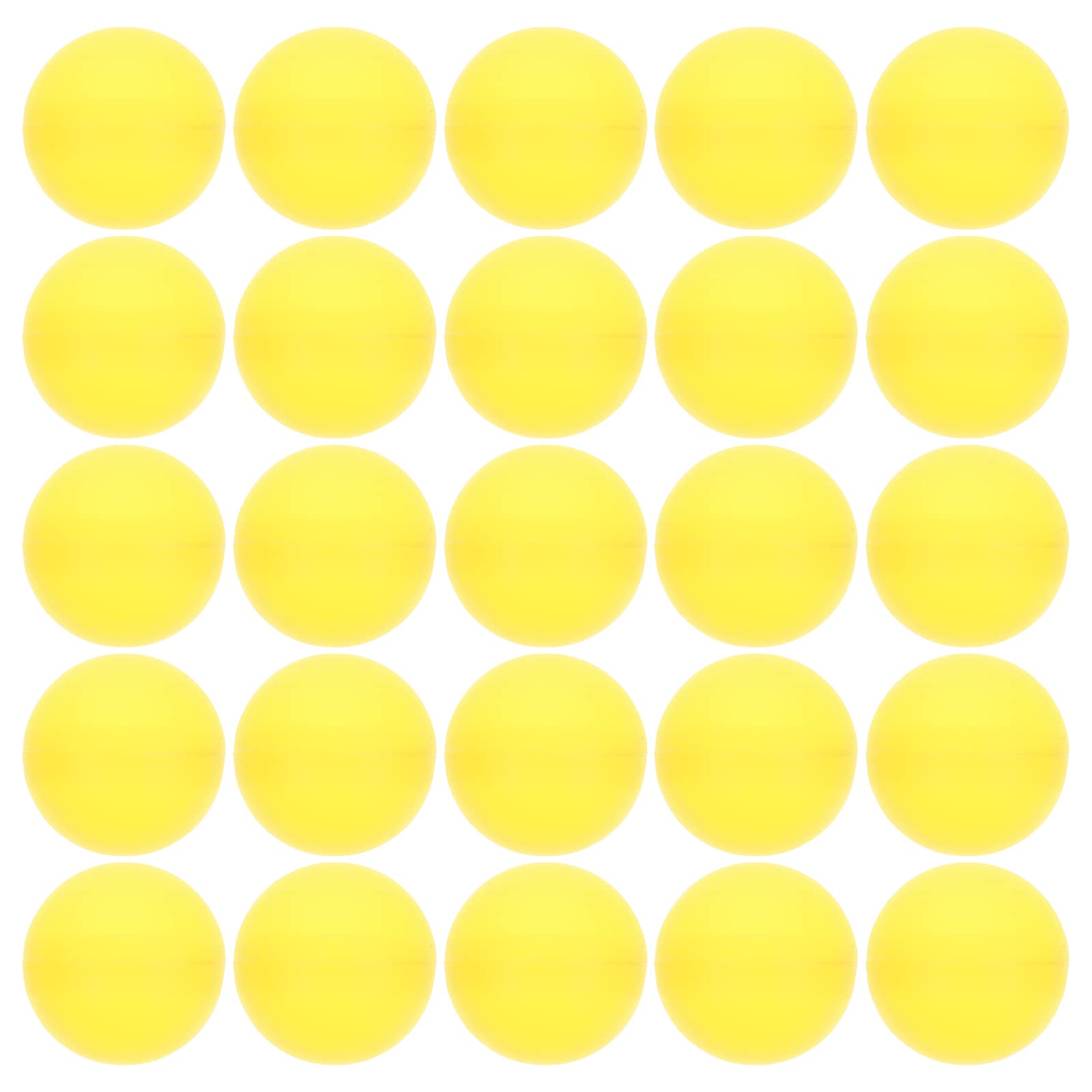 Holibanna 25pcs Plastic Balls Number Raffle Balls Table Activity Pong for Game Party Decoration (40mm Yellow)