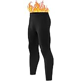 Thermal Underwear Bottoms for Men, Thermo Pants Fleece Lined Leggings Soft Warm Base Layer Lightweight Long Johns for 32-50℉