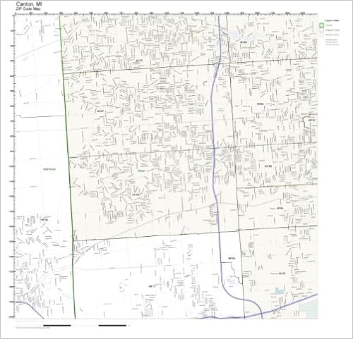 Canton Mi Zip Code Map Zip Code Wall Map Of Canton, Mi Zip Code Map Not Laminated: Amazon.com:  Office Products