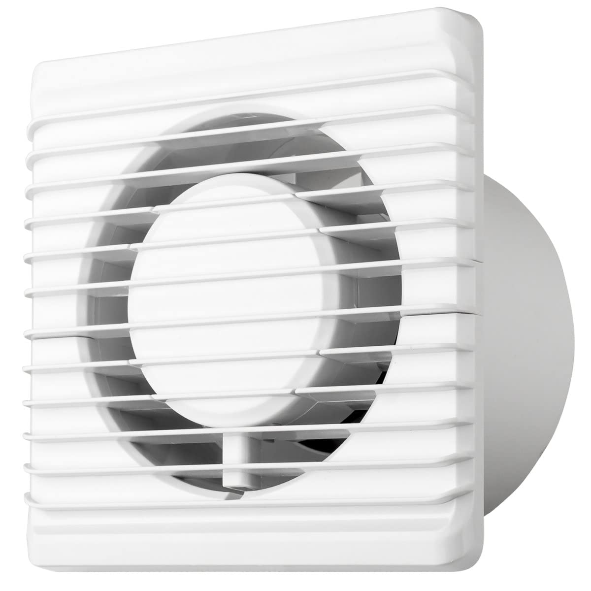 MKK Bathroom fan Ø 100 mm living room fan, standard, quiet operation, low energy consumption, suitable for bathrooms and kitchens Fan 28dB/1m 26dB/3m - 93m³/h