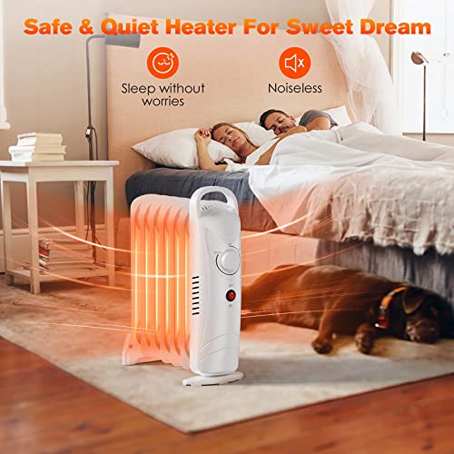 Oil Heater, 700W Air Choice Oil Filled Radiator Heater with Thermostat