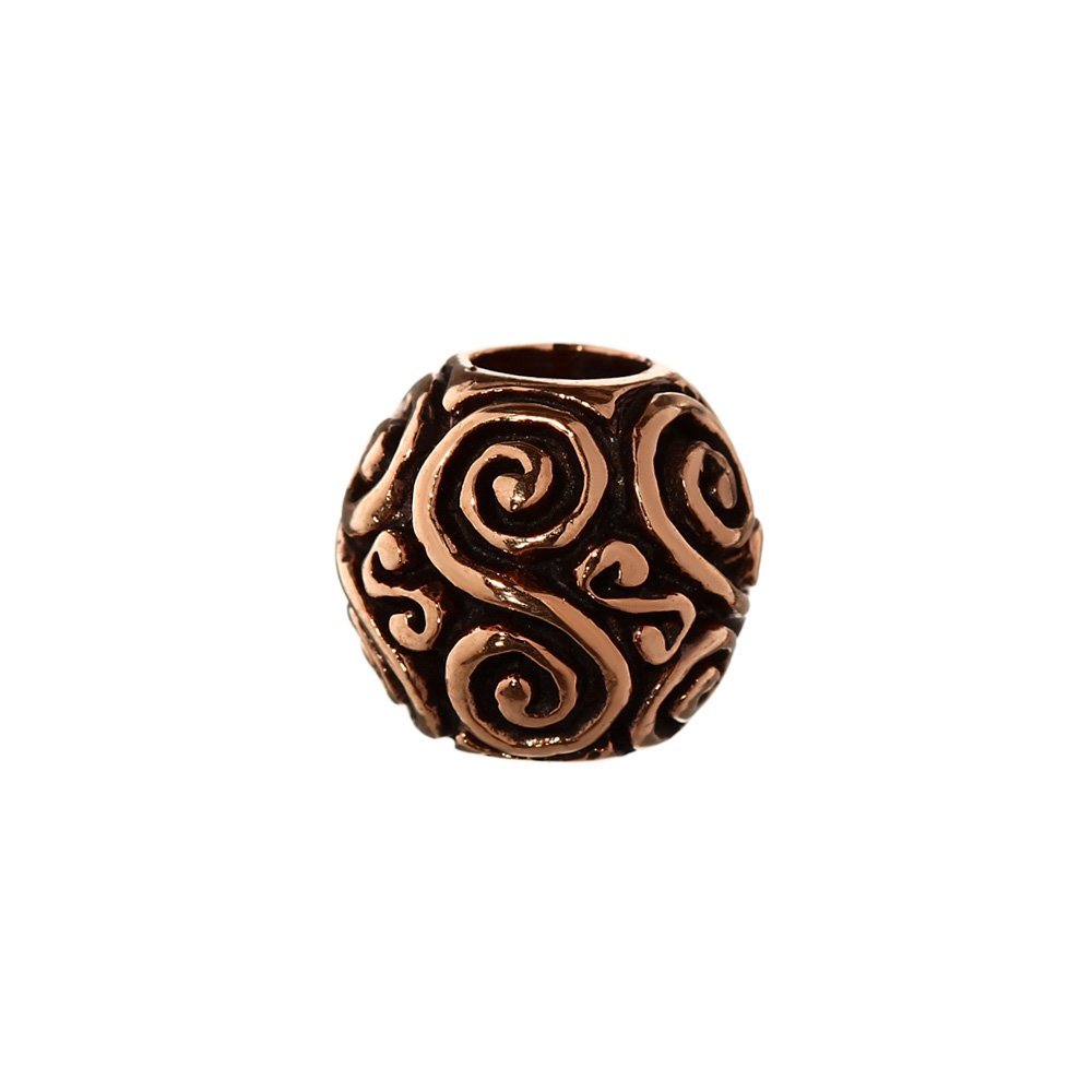 NKlaus Viking bead VALDIS hair ornament beard bronze curly bead 6415