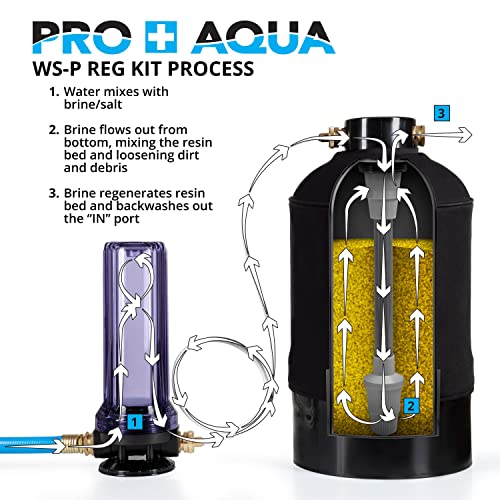 PRO+AQUA RV Water Filter and Portable Water Softener Regeneration Kit