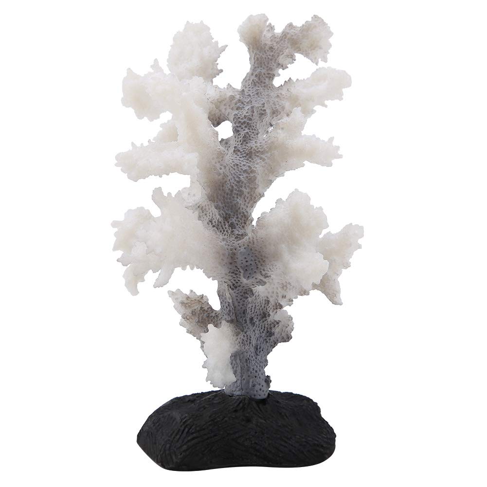 Smandy Glowing Effect Artificial Coral Plant Luminous Silicone Coral for Fish Tank Landscape Decoration Aquarium Ornaments (Grey)