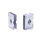Metal Bicycle Playing Card Clip Deck Protector Case Trick Magic Predict -SILVER