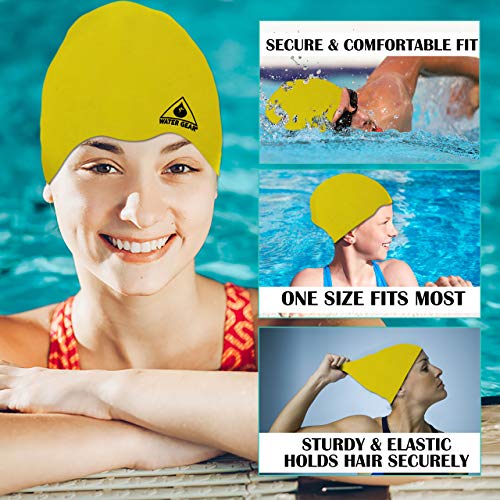 Gorra De Natación Aquon 100% Silicona Adulto Color Negro – Tienda M45
