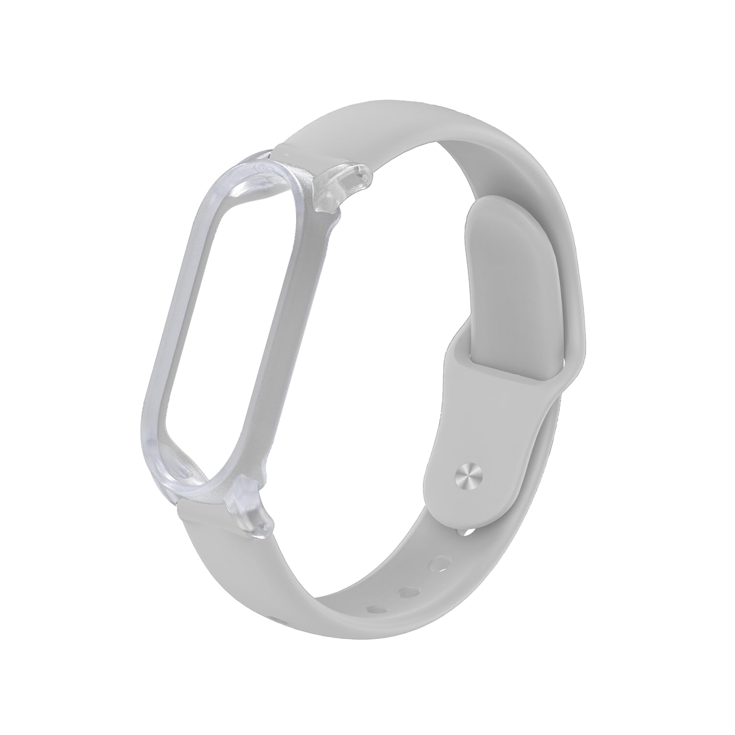 Photo 1 of TUDIA Snap On PC Case with Adjustable Silicone Wristband Compatible with PLAUD NotePin AI Voice Recorder [for 5.6"–8.5" Wrists] Comfort Lightweight Wearable Strap Secure Fit Accessories - Light Gray