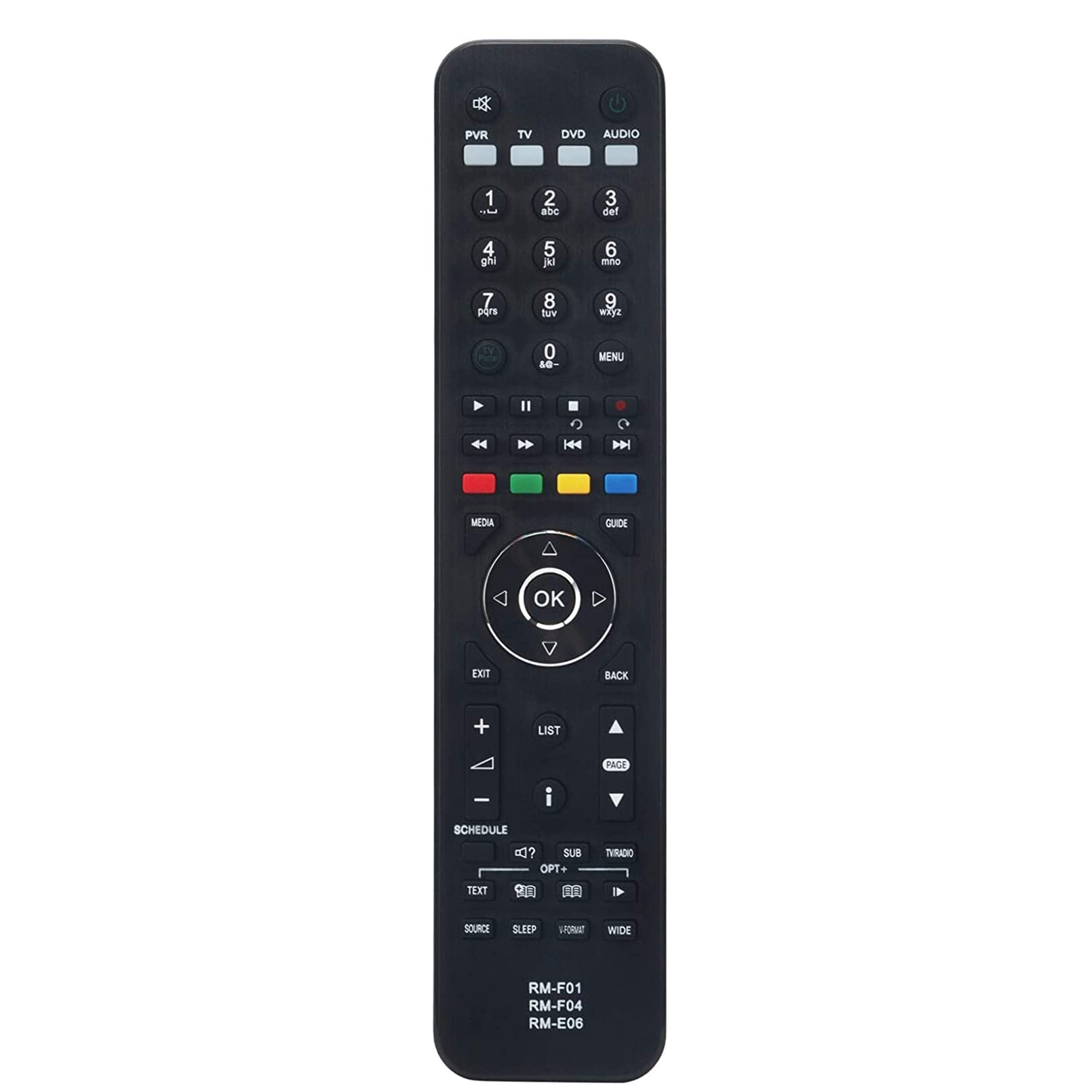 VINABTY M-F01 RM-F04 RM-E06 Remote Control fit for Humax Foxsat HDR Freesat Box HDR-500GB HDR-1000GB HDR-1TB HDR-320GB HD-FOX-T2 IHDR-5200C IHRD-5050C HDR-FOX-T2-1TB HDR-FOX-T2-500GB HDR-FOX-T2