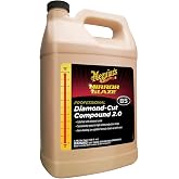 Meguiar&rsquo;s Diamond Cut Compound 2.0 M8501, Low-Swirl Car Compound for High-Solids Paints, Safe and Effective on Glossy Paints, Features Low-Dusting, Low-Splatter Formula for Easy Clean-up, 1 Gal