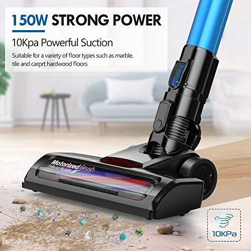 Cordless Vacuum Cleaner, GOOVI Cordless Stick Vacuum, 10KPa Powerful