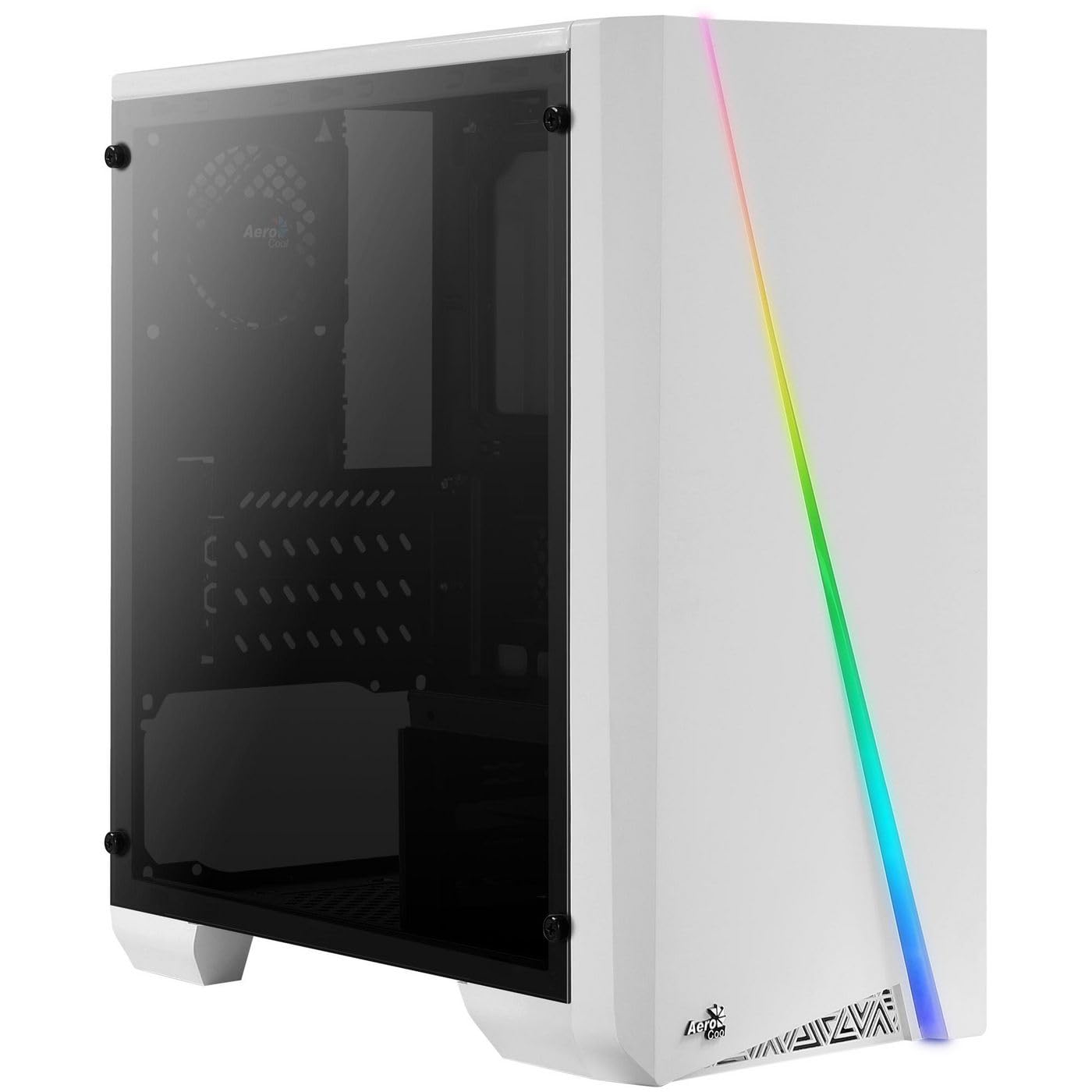 Aerocool Cylon Mini Micro ATX White PC Box RGB 13 Window Fan 8cm