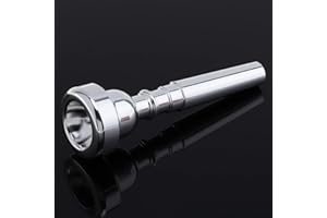 OriGlam Trumpet Mouthpiece 7C Instruments Mouthpiece, 7C Silver Plated Bb Trumpet Mouthpiece Replacement for Beginners and Pr