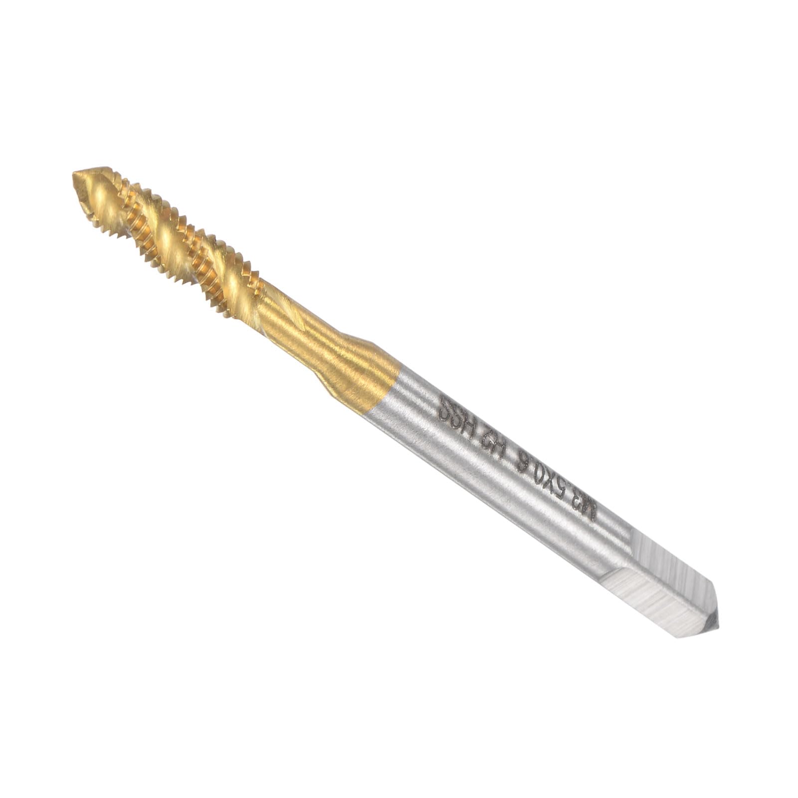 CoCud Spiral Flute Threading Tap, M3.5 x 0.6 Thread Size 3 Flutes, High Speed Steel Tapping Tool - (Applications: for Processing Holes & Sticky Materials) — image 1