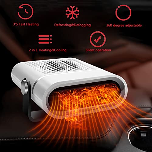 Car Heater, 12V 150W Portable Car Heater, Car Windshield Defroster and