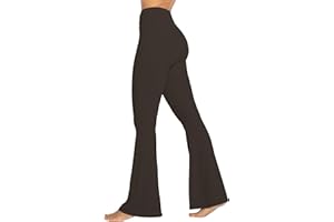 Sunzel Womens Flare Leggings No Front Seam Flare Yoga Pants with Tummy Control Crossover High Waist - 28" / 30" / 32" / 34"