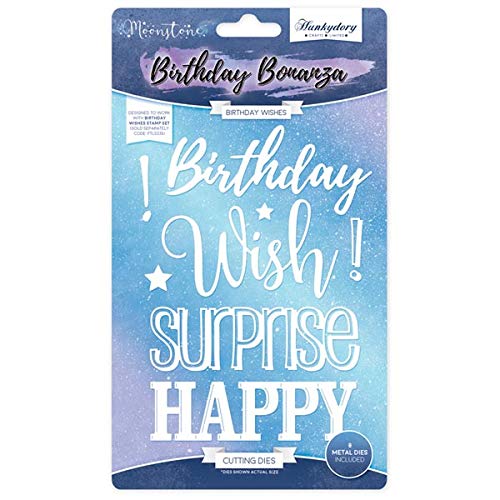 Hunkydory Moonstone 'Birthday Wishes' Die Set - from The Birthday Bonanza Collection