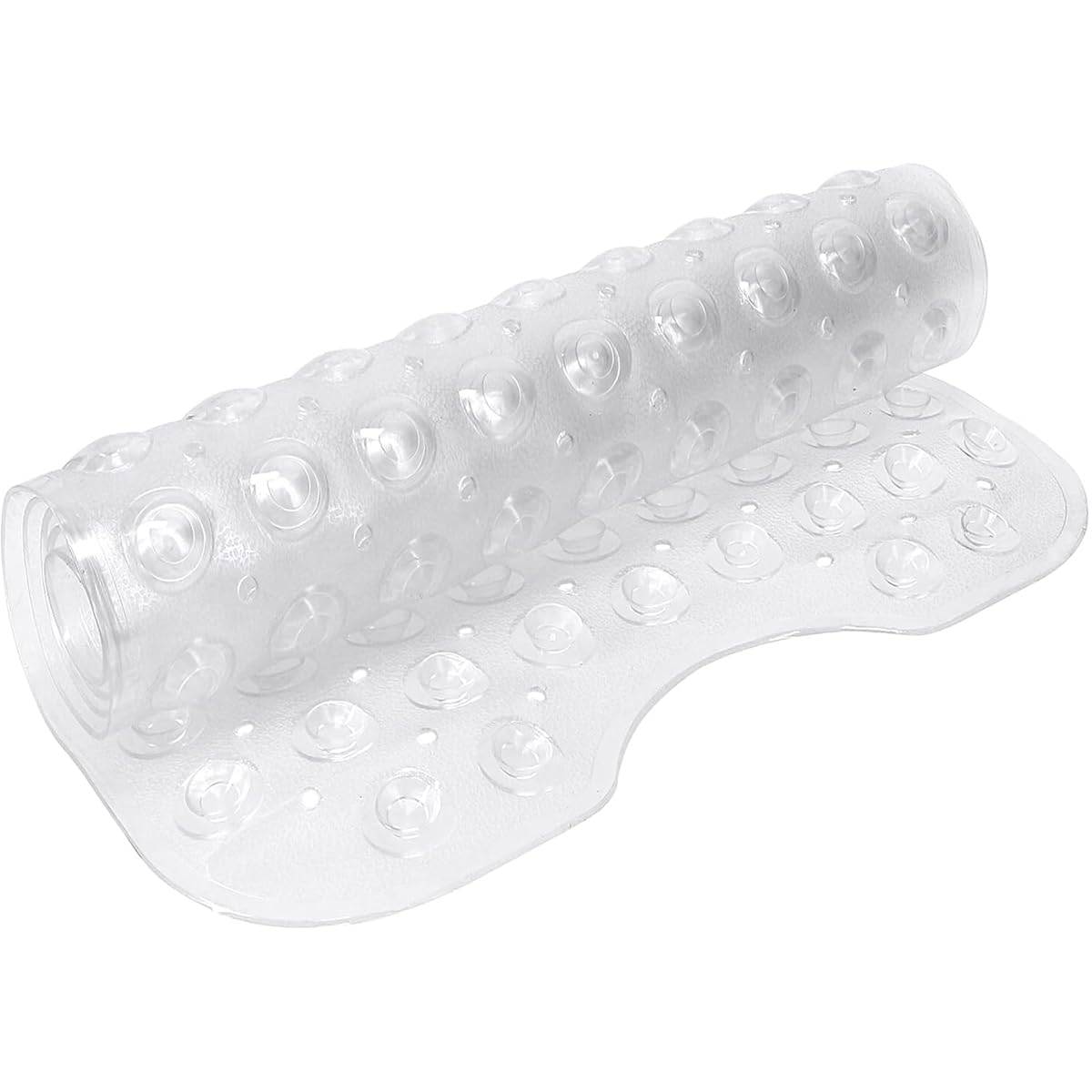 Fit Even Shower Bath Mats - Washable Non Slip Anti Mould Rubber Bathmat with Suction Cups for Bathtub and Bathroom, Ideal for Babies, Toddlers and Elderly (White, 53x53 cm)