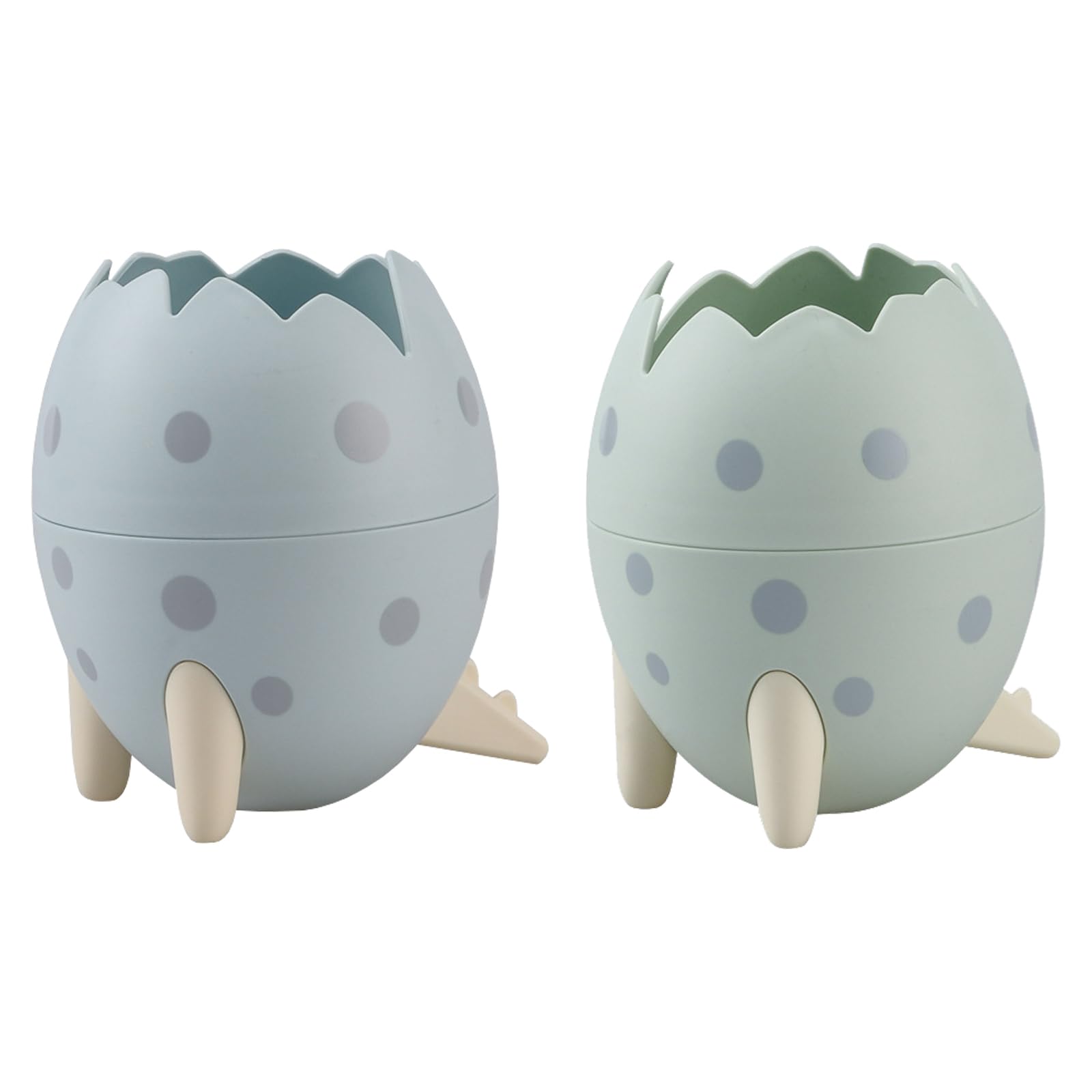 YZZT 2pcs Dinosaur Egg Pen Holder, Cute Pen Holder, Desk Organiser - Light Green, Sky Blue