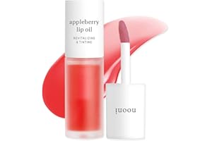 NOONI Korean Lip Oil - Appleberry | Long-Lasting, Moisturizing, Plumping, Revitalizing for Dry Lips, Waterproof, No Peel Off, Hydrating, Nourishing Crystal Clear, Stocking Stuffers, 0.12 FL Oz