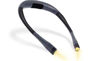 Bsdgeclogy Book Light, 3-Color & 9-Brightness Reading Light, Bendable Neck Light, 80-hr Lasting Rechargeable Lamp, Perfect Book Light for Reading in Bed, Knitting, Camping (Grey, Classic)