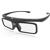 Valerion DLP Link 3D Glasses, Rechargeable Active Shutter Eyewear compatiable with VisionMaster Max/ Pro2/ Pro, StreamMater Puls2/ Puls &amp; Other DLP-Link 3D projectors (1 Pack)