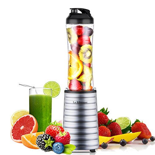 La Reveuse Smoothies Blender 300 Watt with 18 oz BPA Free Portable Travel Sports Bottle -Dishwasher Safe (1801 (300W))