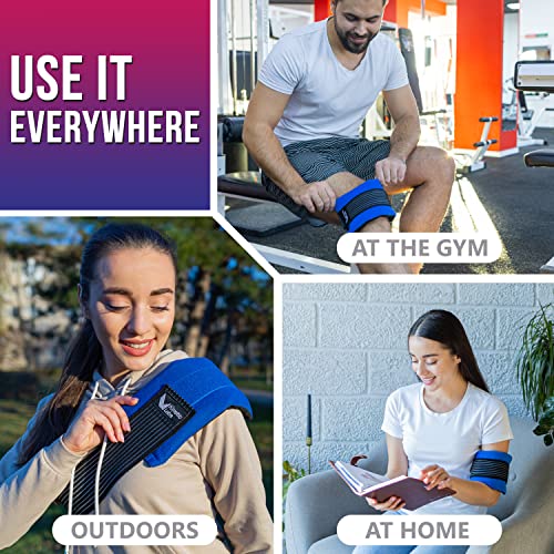 Reusable Ice Pack for Injuries with Wrap by Labs Hot and Cold Pack for Injuries with