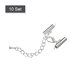 uxcell 10Sets Slide on End Clasps with Lobster Claw
