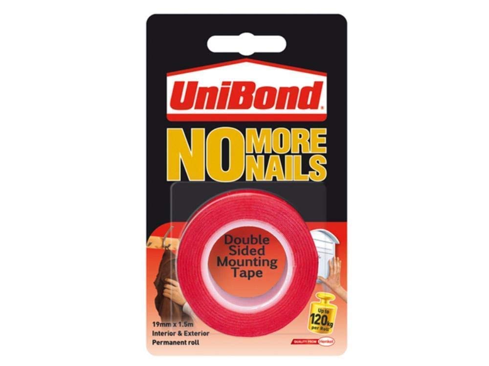 2X No More Nails Ultra Strong Roll Permanent 19mm x 1.5m [Pack of 1]