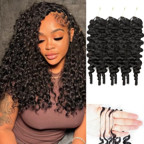 Burmese Curly Crochet Human Hair for Black Women 18 Inch 120g 80 Strands at Amazon