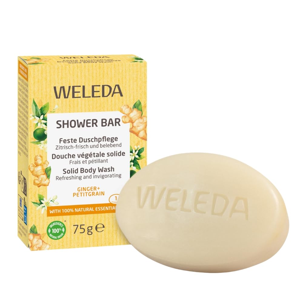 Weleda Ginger and Petitgrain Shower Bar, Clear