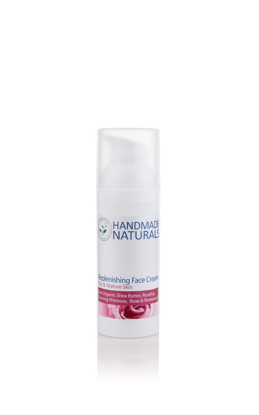 Handmade Naturals Replenishing Face Cream with Organic Rosehip Shea Butter Evening Primrose, Rose