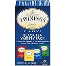 Twinings of London Classics Black Tea Variety Pack, 20 Count (Pack of 6