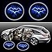 HAMIST 2x Night Cold Blue bat batman Black Wireless car door LED projection projector light courtesy welcome logo shadow ghost light laser projector Magnet Sensor - Black Cover