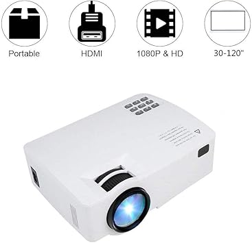 Tonysa Mini Proyector Espejo Bluetooth WiFi 1080p, Video Proyector ...