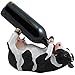 Drinking Cow Wine Bottle Holder Statue in Country Farm Kitchen Bar Decor Wine Stands & Racks and Decorative Animal Sculpture Gifts for Farmers