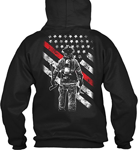 teespring Firefighter Exclusive Thin Red Line Sweatshirt - 50% Cotton, 50% Polyester - Gildan 8oz Heavy Blend Hoodie