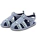 Kuner Baby Boys and Girls Canvas Rubber Sloe Outdoor Non-slip Sandals First Walkers (14.5cm(18-24months), Grey)