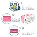 GEREE Alarm Clock, Cute Emoji Desk Clock Smart Backlight/Temperature/Snooze Wake Up Alarm Clocks for Bedrooms, Office Desk Cube Alarm Clock Battery Operated Best Gift for Kids, Family (Pink)