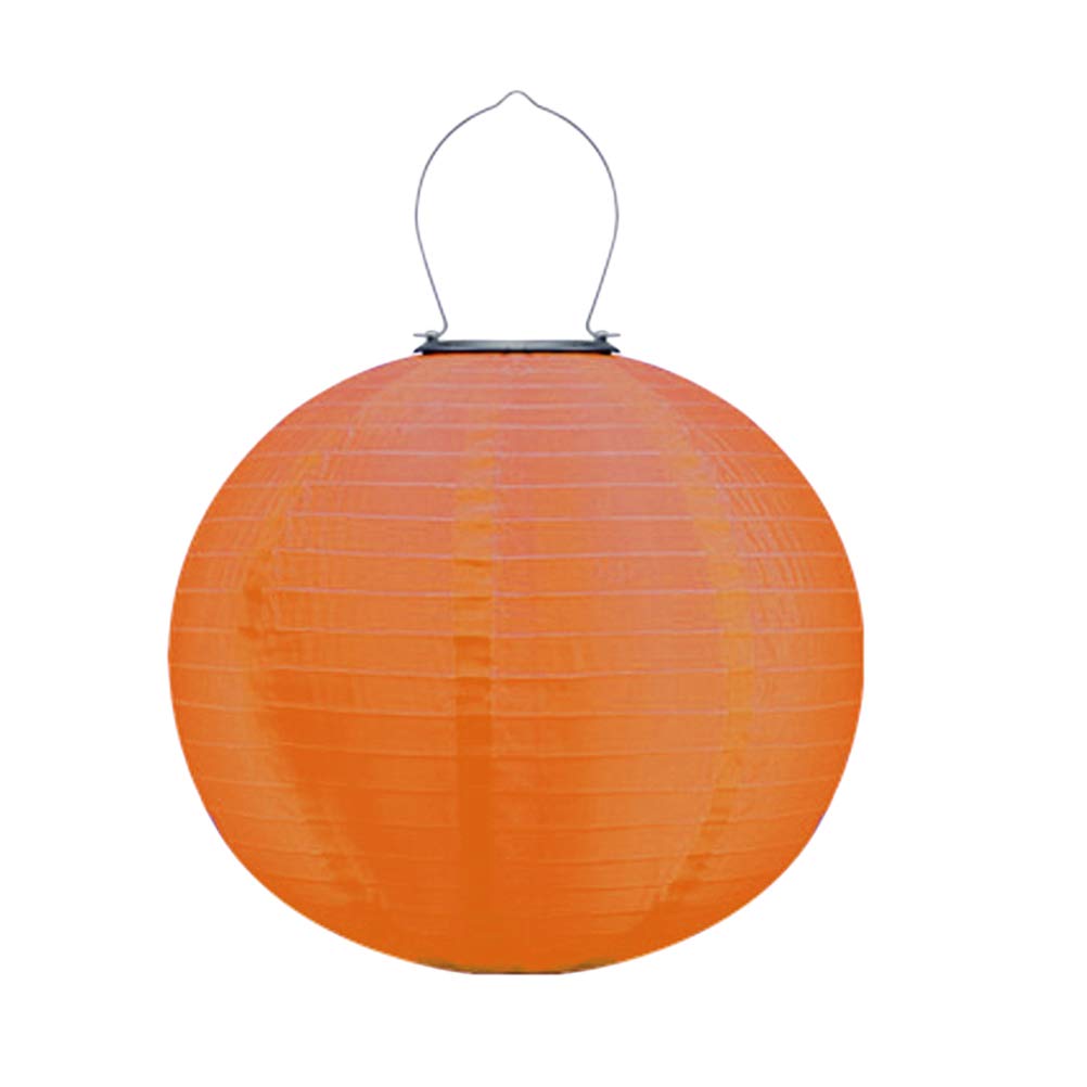 OSALADI Solar Lanterns Outdoor Waterproof Hanging Chinese Lanterns for Outdoor Garden Landscape Lawn Festival Christmas Decor(Orange,12inch)
