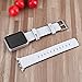 Compatible Apple Watch Band 42mm 38mm,Genuine Leather Replacement Strap iWatch Band for Apple Watch Series 3 Series 2 Series 1 Sport and Edition(white, 42mm)