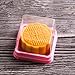 Single Clear Plastic Mooncake Box with Transparent Lids and Sealing Lables, 50 Sets (100G Pink)