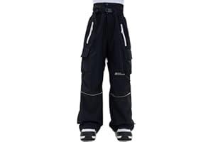 HIGH EXPERIENCE Snowboard Pants for Women Men Baggy Ski Pants Loose Warm Insulation Waterproof Windproof