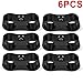 6PCS AN6 6AN Billet Aluminum Fuel line Mounting Hose Separator Clamp for Fuel Line, Oil Hose, Brake Line, Water Pipe, Gas Line black