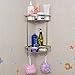 Taozun SUS 304 Stainless Steel Shower Caddy Basket Storage Corner Shelves Bathroom Shelf 2 Tiers Triangular Wall Mounted Brushed