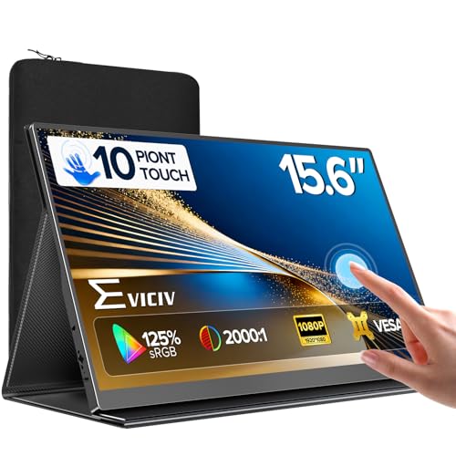 EVICIV Portable Monitor 1080P IPS Touchscreen
