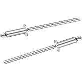Sunxeke 100pcs 1/8 x 1/2 inch 304 Stainless Steel Pop Rivets, 3.2 x 12.7mm Blind Rivets for DIY/Automotive Repairs/Furniture