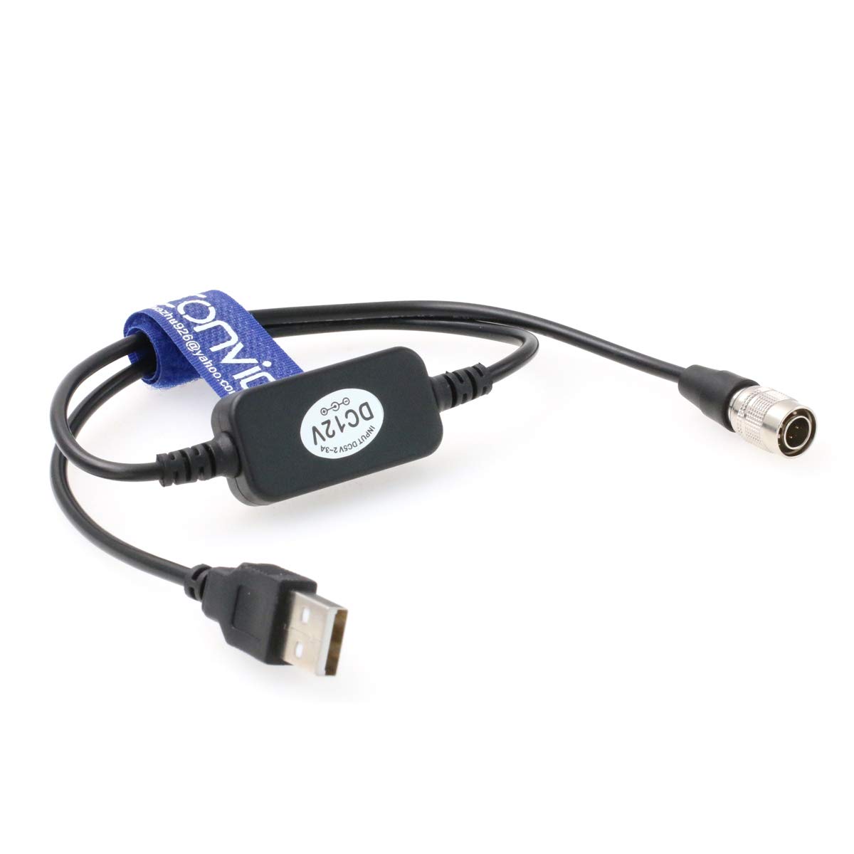 Eonvic 12v Regulated 4pin Male Hirose to USB Power Cable for Zoom F4 F8 F8N Sound Devices 644/688 Recorders, MacBook air M1